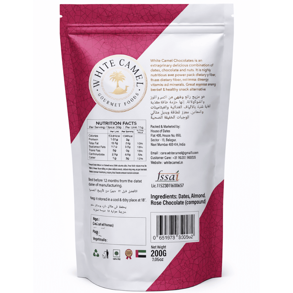 Chocodates with Almond Rose